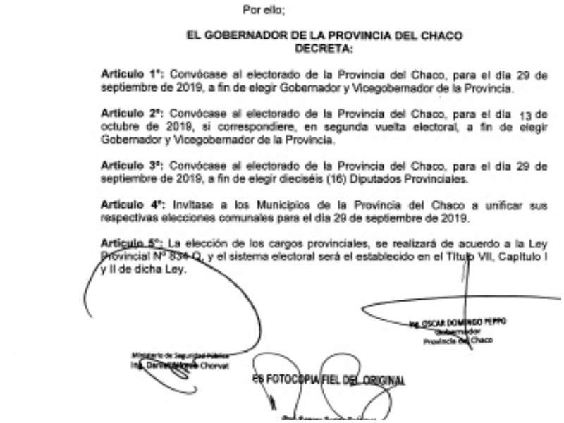El diputado Corradi logró que se publique el decreto de convocatoria a elecciones El diputado Corradi logró que se publique el decreto de convocatoria a elecciones