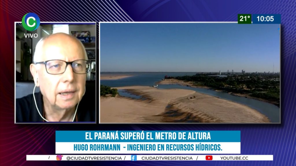 El Paraná marcó 1,22 metros de altura: “Puede seguir subiendo, pero la bajante continúa”, indicó el ingeniero Rorhmann
