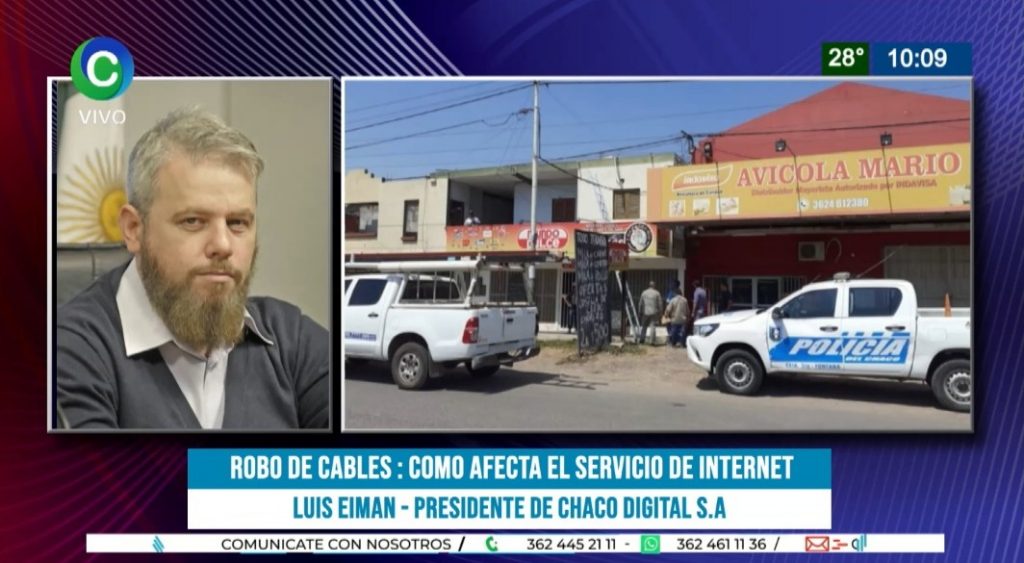 Robo de cables: “Las pérdidas son cuantiosas en montos, en tiempos y en la calidad de servicio de internet”