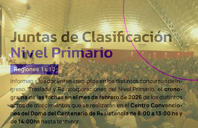 Educación: recuerdan cronograma de febrero de actos de ofrecimientos de cargos de Nivel Primario Educación: recuerdan cronograma de febrero de actos de ofrecimientos de cargos de Nivel Primario