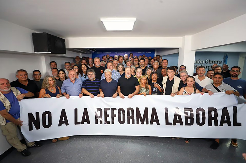 Se creó un nuevo espacio gremial contra la reforma laboral: el Frente Sindical Unido Se creó un nuevo espacio gremial contra la reforma laboral: el Frente Sindical Unido