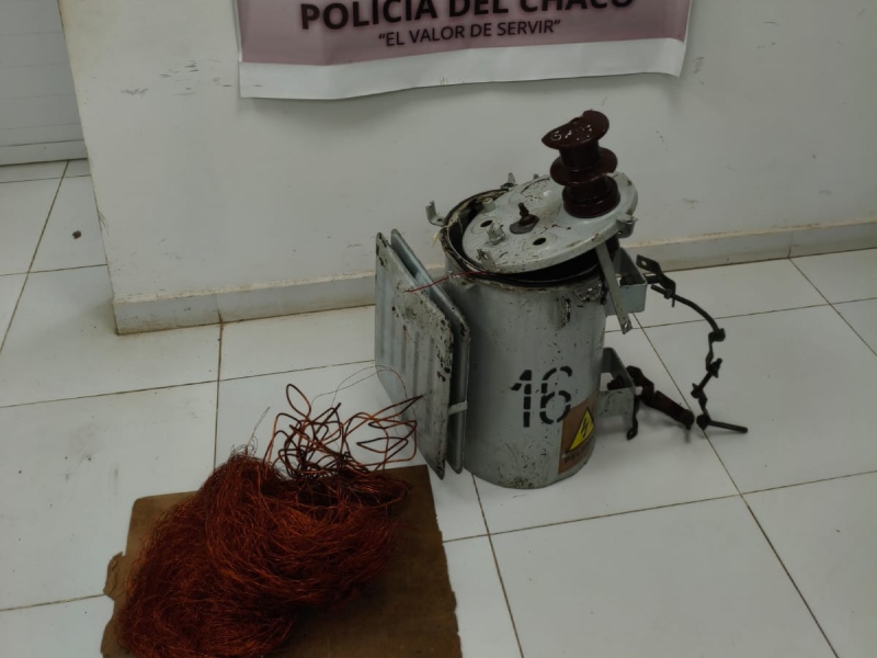 Recuperaron cobre robado de un transformador de Secheep en Basail Recuperaron cobre robado de un transformador de Secheep en Basail