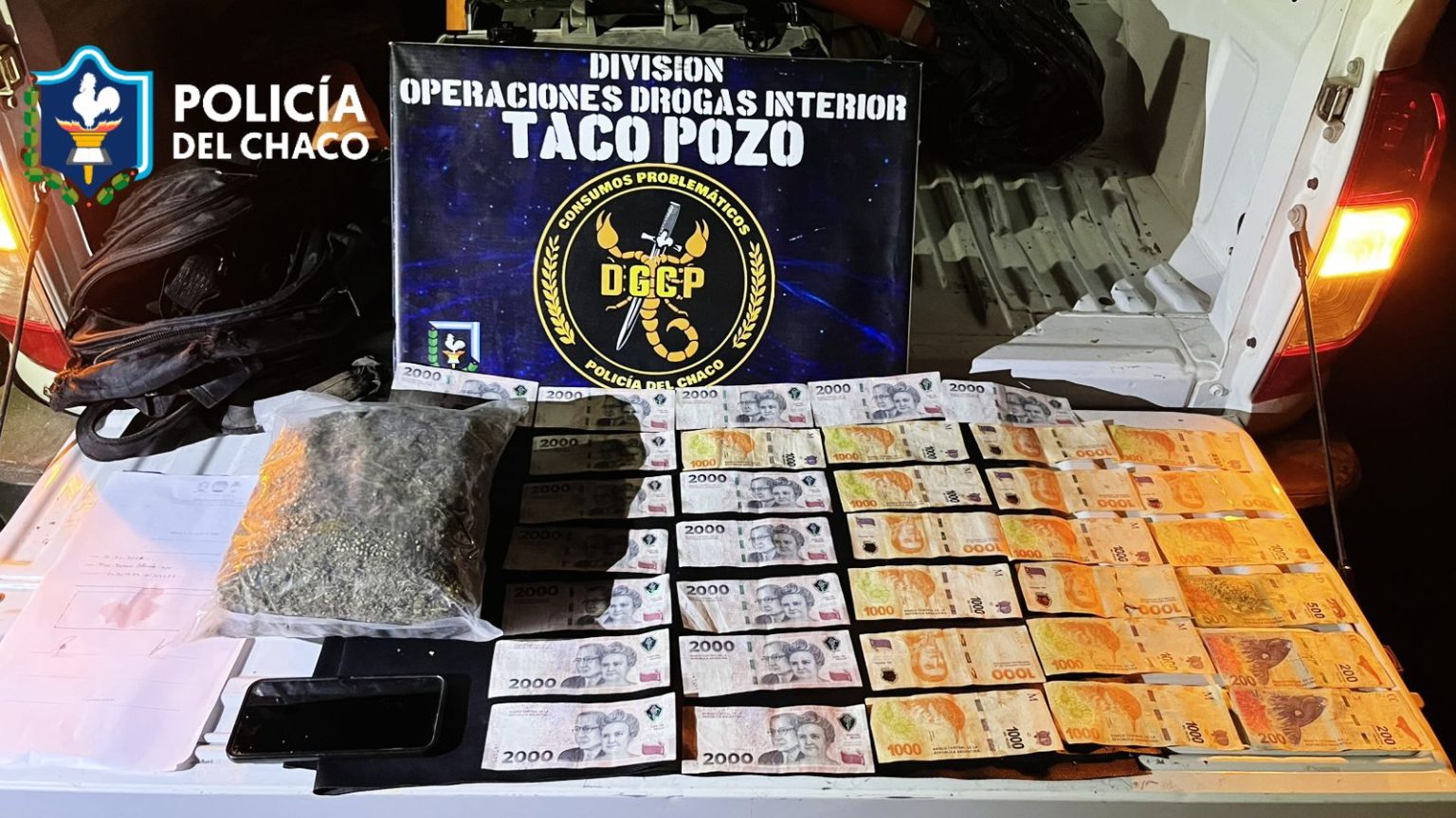 Pampa del Infierno: intentó escapar con una mochila llena de marihuana, pero lo detuvieron