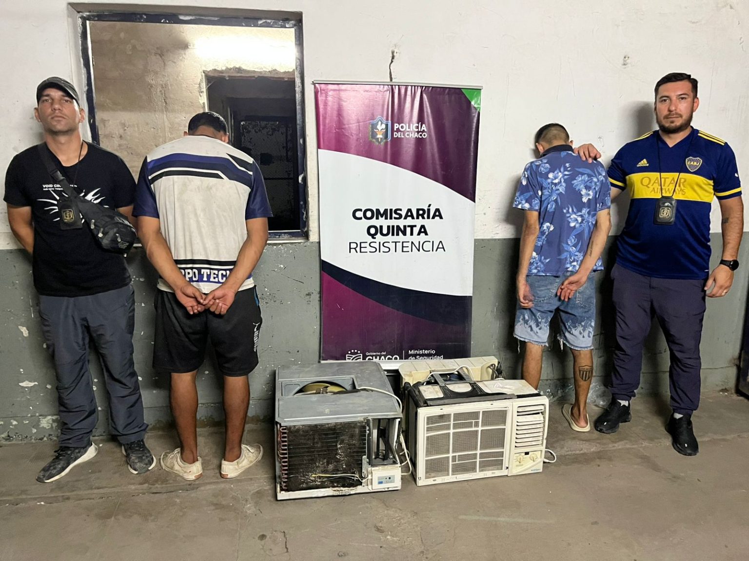 Los atraparon con dos aires acondicionados sustraídos a una escuela