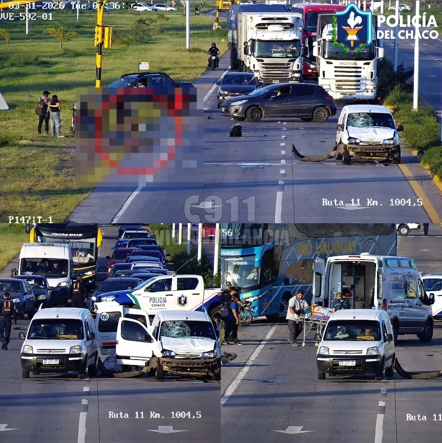 Una mujer fue hospitalizada tras un siniestro vial en acceso norte de Resistencia Una mujer fue hospitalizada tras un siniestro vial en acceso norte de Resistencia