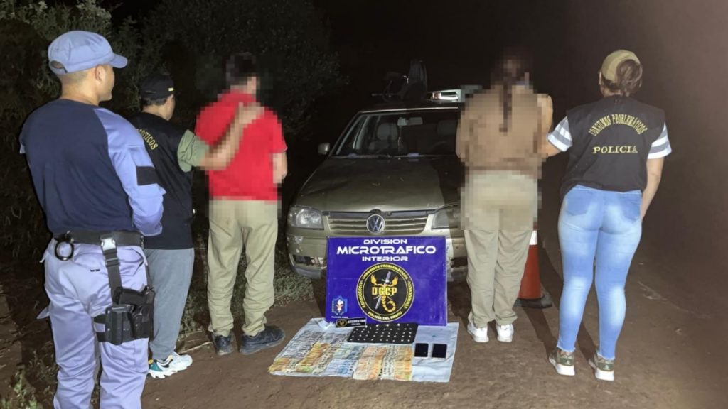 Detuvieron a dos personas con cocaína tras intentar evadir un control policial