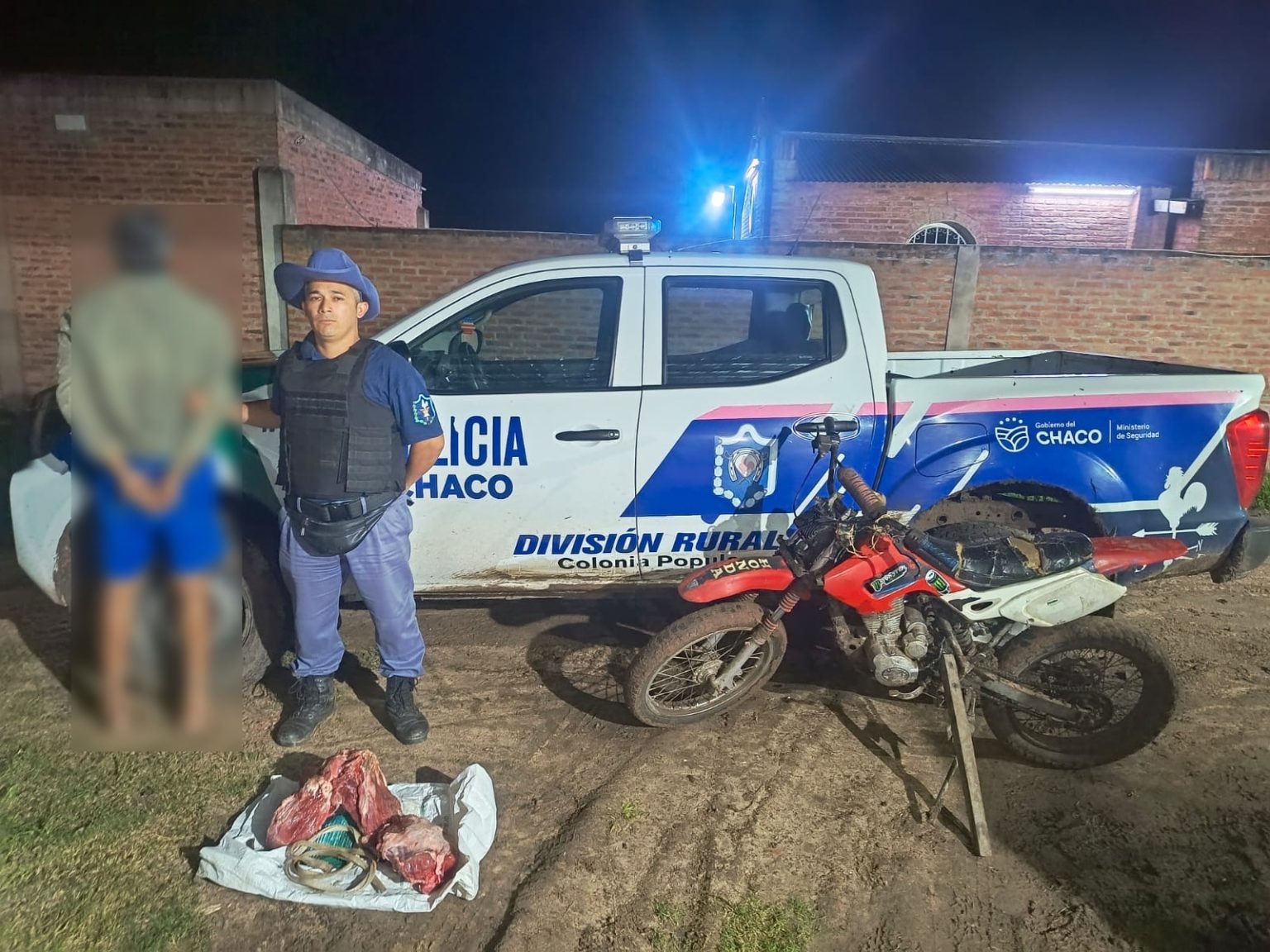 La Escondida: detuvieron a un hombre por abigeato y secuestraron carne vacuna La Escondida: detuvieron a un hombre por abigeato y secuestraron carne vacuna
