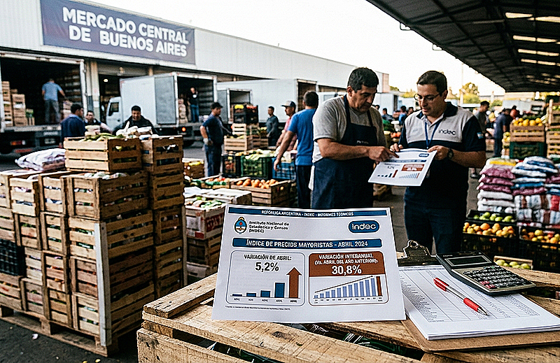La inflación mayorista se disparó al 5,2% y Caputo culpó al precio del petróleo por el fuerte salto La inflación mayorista se disparó al 5,2% y Caputo culpó al precio del petróleo por el fuerte salto