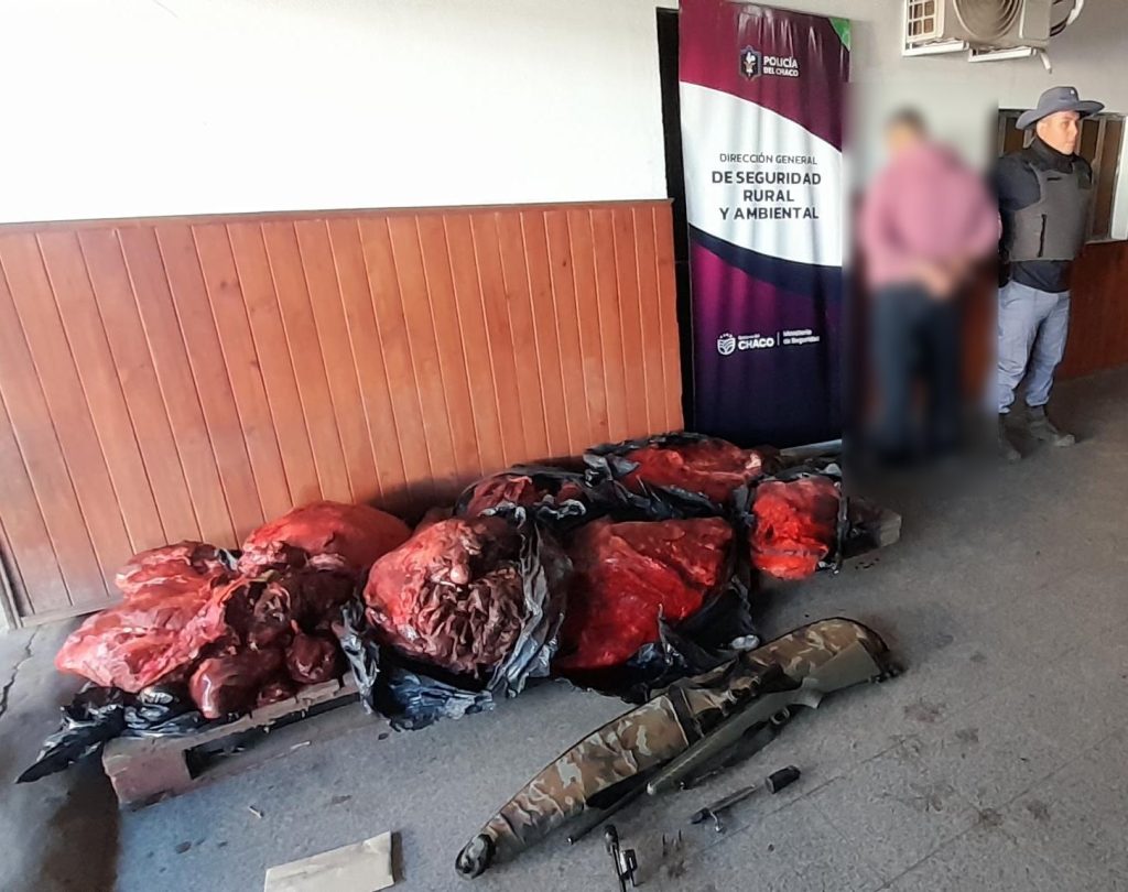 Demoraron a padre e hijo con más de 200 kilos de carne de búfalo en el baúl