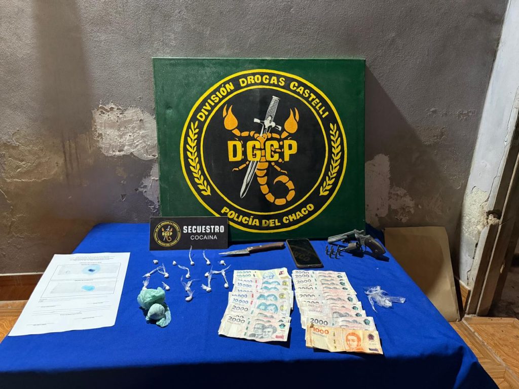 Miraflores: allanamiento con secuestro de cocaína y un arma de fuego