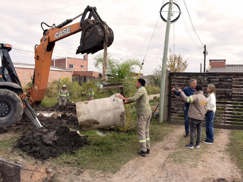 Las obras de desagüe avanzaron hasta el barrio Las Palmeras de Resistencia Las obras de desagüe avanzaron hasta el barrio Las Palmeras de Resistencia