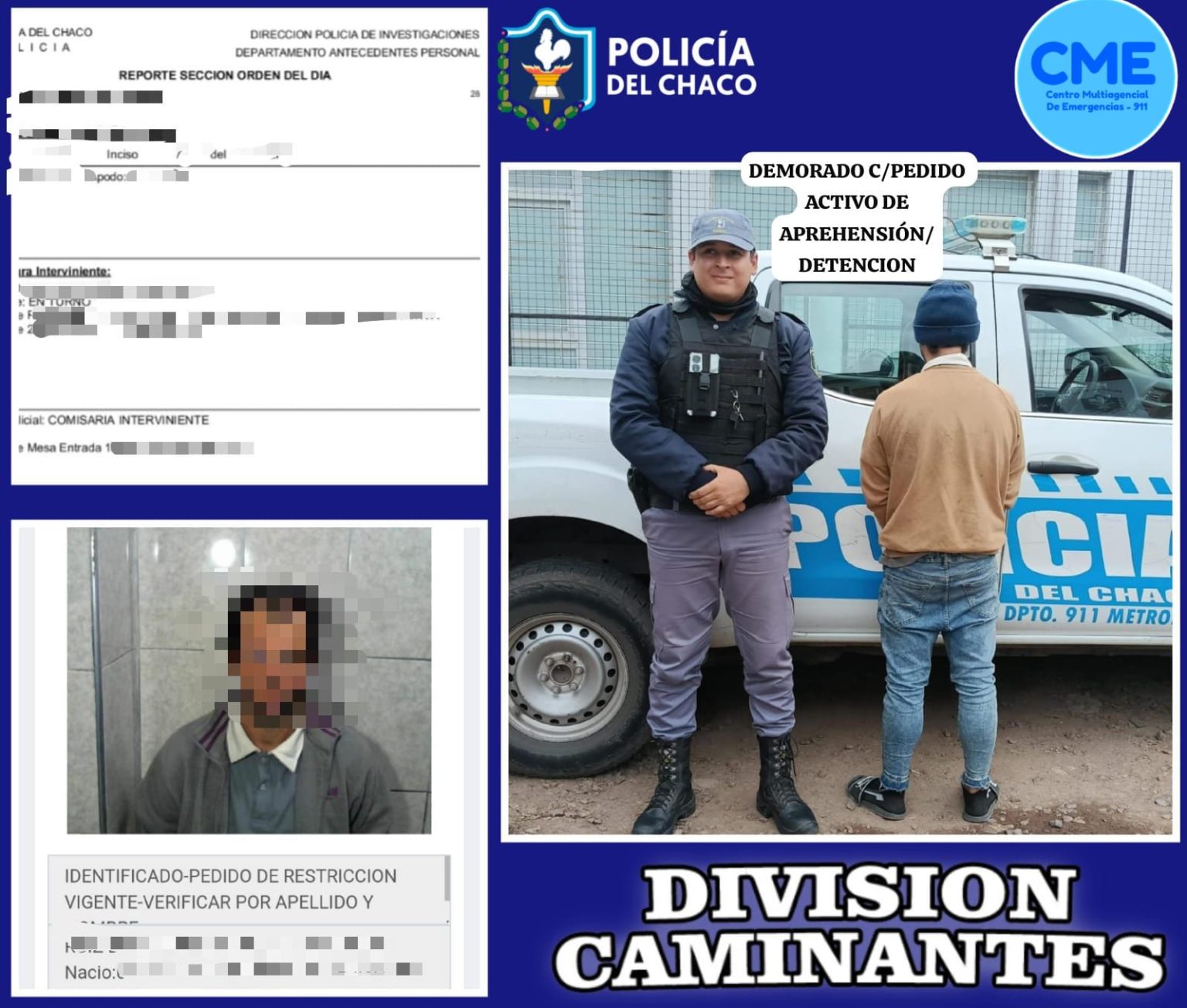 Identifican y detienen a un hombre con pedido de captura en la zona sur de Resistencia Identifican y detienen a un hombre con pedido de captura en la zona sur de Resistencia