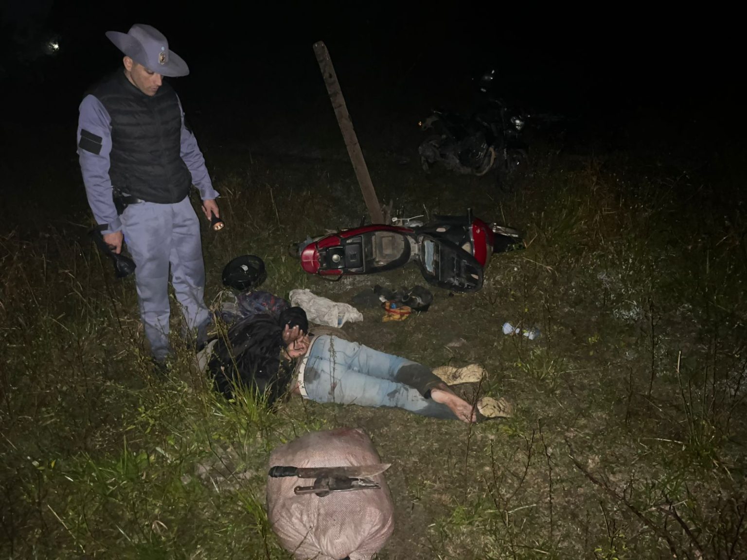 Tres Isletas: demoraron a un hombre que transportaba en moto 55 kilos de carne de dudosa procedencia