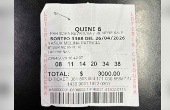 Un ferroviario de Las Breñas ganó millones con el Quini 6 Un ferroviario de Las Breñas ganó millones con el Quini 6