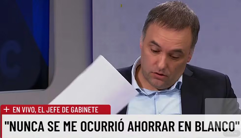 Dibujo de Adorni sin sorpresas en su DDJJ: ahorros “en negro”, mucho humo cripto y perdón fiscal Dibujo de Adorni sin sorpresas en su DDJJ: ahorros “en negro”, mucho humo cripto y perdón fiscal
