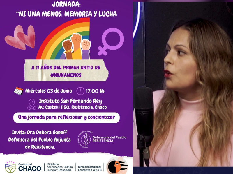 Violencia de género: “Todos debemos comprometernos”, aseguró la Defensora del Pueblo Adjunta de Resistencia Violencia de género: “Todos debemos comprometernos”, aseguró la Defensora del Pueblo Adjunta de Resistencia