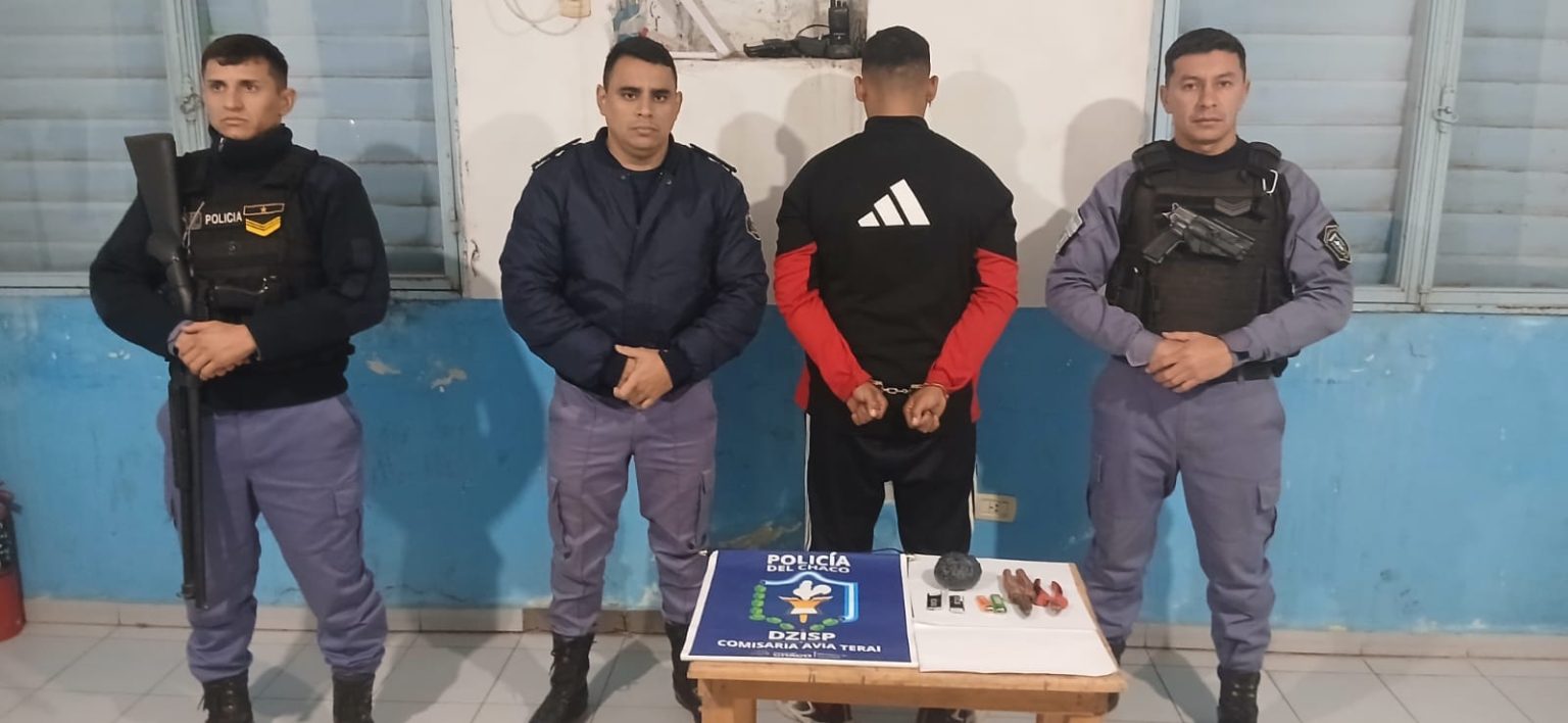 Demoran a un hombre y hallan droga durante patrullaje en Avia Terai Demoran a un hombre y hallan droga durante patrullaje en Avia Terai