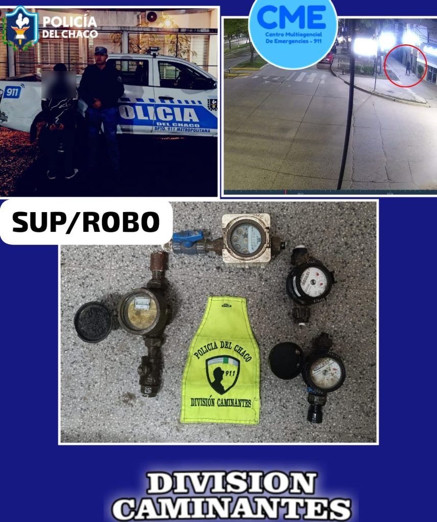 Cámaras de seguridad permitieron atrapar a un presunto ladrón de medidores Cámaras de seguridad permitieron atrapar a un presunto ladrón de medidores