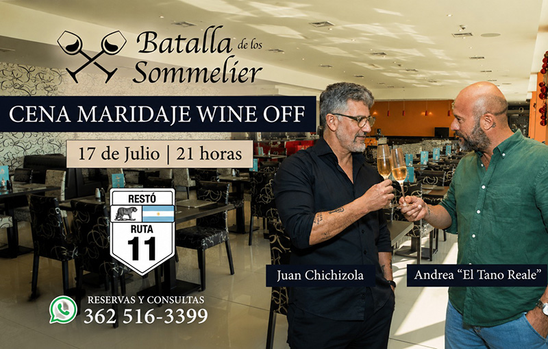 Restó Ruta 11 presenta “Wine Off”: una batalla de copas donde el público elegirá al mejor maridaje Restó Ruta 11 presenta “Wine Off”: una batalla de copas donde el público elegirá al mejor maridaje