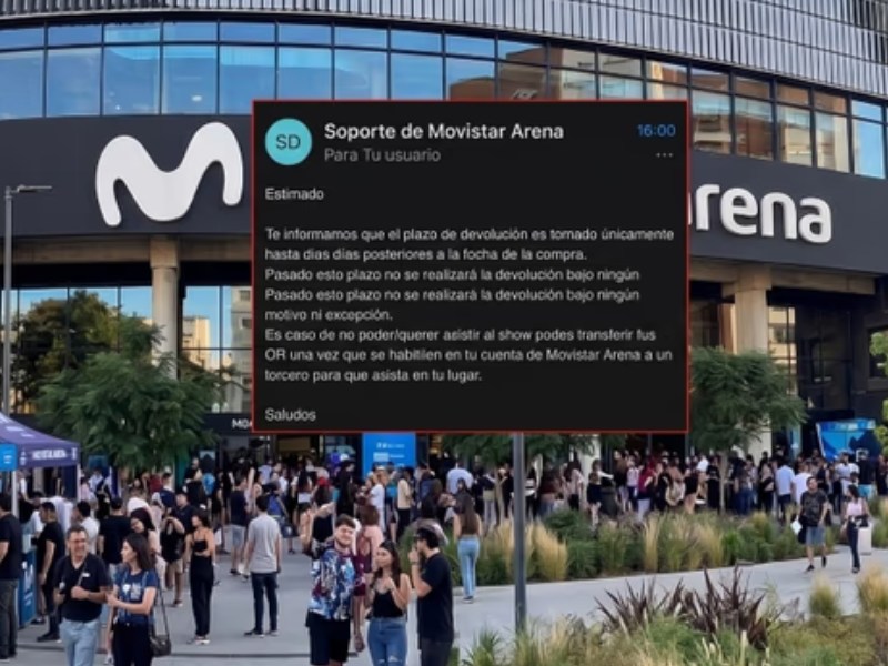 Escándalo por Rosalía: denuncian que Movistar Arena no devuelve las entradas y crecen los reclamos Escándalo por Rosalía: denuncian que Movistar Arena no devuelve las entradas y crecen los reclamos