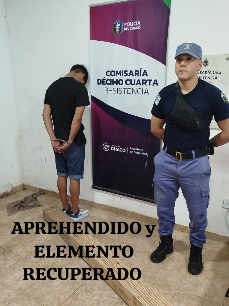 Aprehendieron a un joven de 19 años acusado de robar materiales de construcción