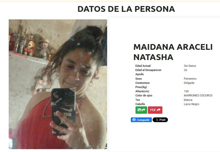 Buscan a una joven de 26 años desaparecida desde el 10 de julio en Resistencia Buscan a una joven de 26 años desaparecida desde el 10 de julio en Resistencia