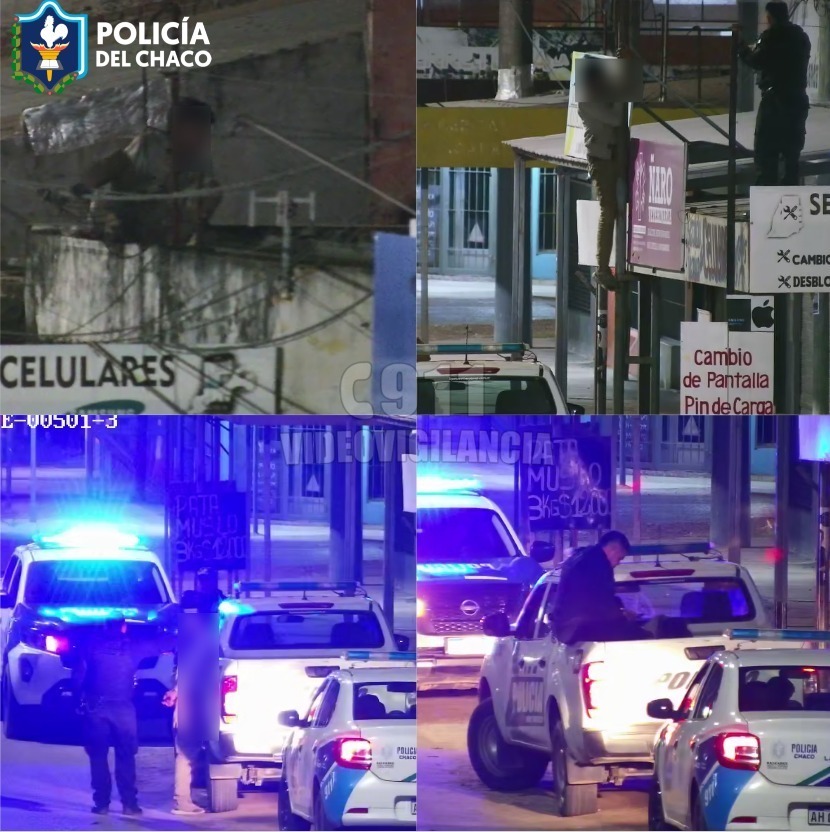 Las cámaras de vigilancia lo delataron: detuvieron a un hombre que merodeaba por los techos Las cámaras de vigilancia lo delataron: detuvieron a un hombre que merodeaba por los techos