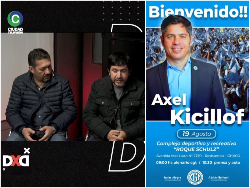 Anuncian la visita de Kicillof al Chaco: “Es el futuro presidente de la Argentina”, aseguran desde la CGT local Anuncian la visita de Kicillof al Chaco: “Es el futuro presidente de la Argentina”, aseguran desde la CGT local