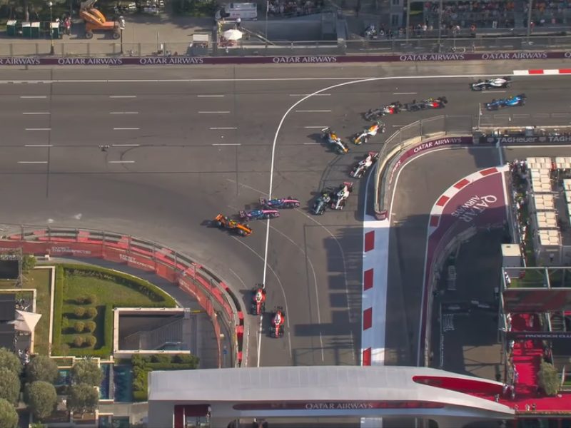 Colapinto generó un fuerte choque y debió abandonar en el GP de Azerbaiyán Colapinto generó un fuerte choque y debió abandonar en el GP de Azerbaiyán