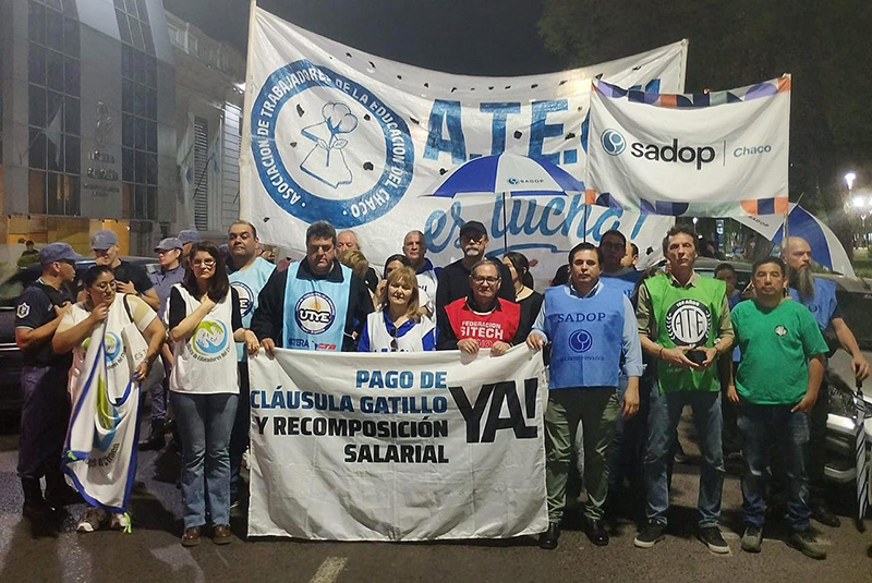 El arco gremial docente chaqueño convoca a una jornada de protesta en toda la provincia El arco gremial docente chaqueño convoca a una jornada de protesta en toda la provincia