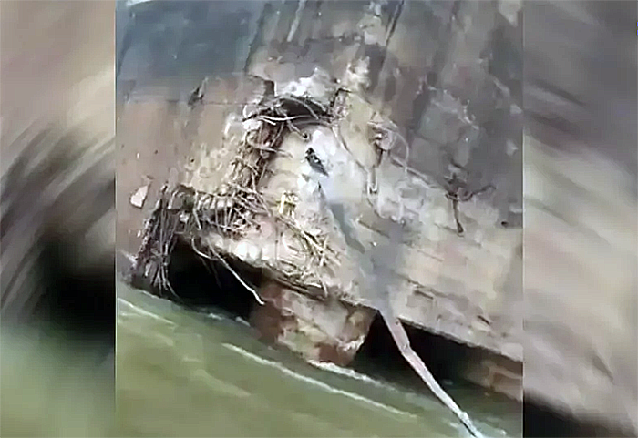 Remolcador chocó contra las bases del puente Chaco-Corrientes y soltó cinco barcazas Remolcador chocó contra las bases del puente Chaco-Corrientes y soltó cinco barcazas