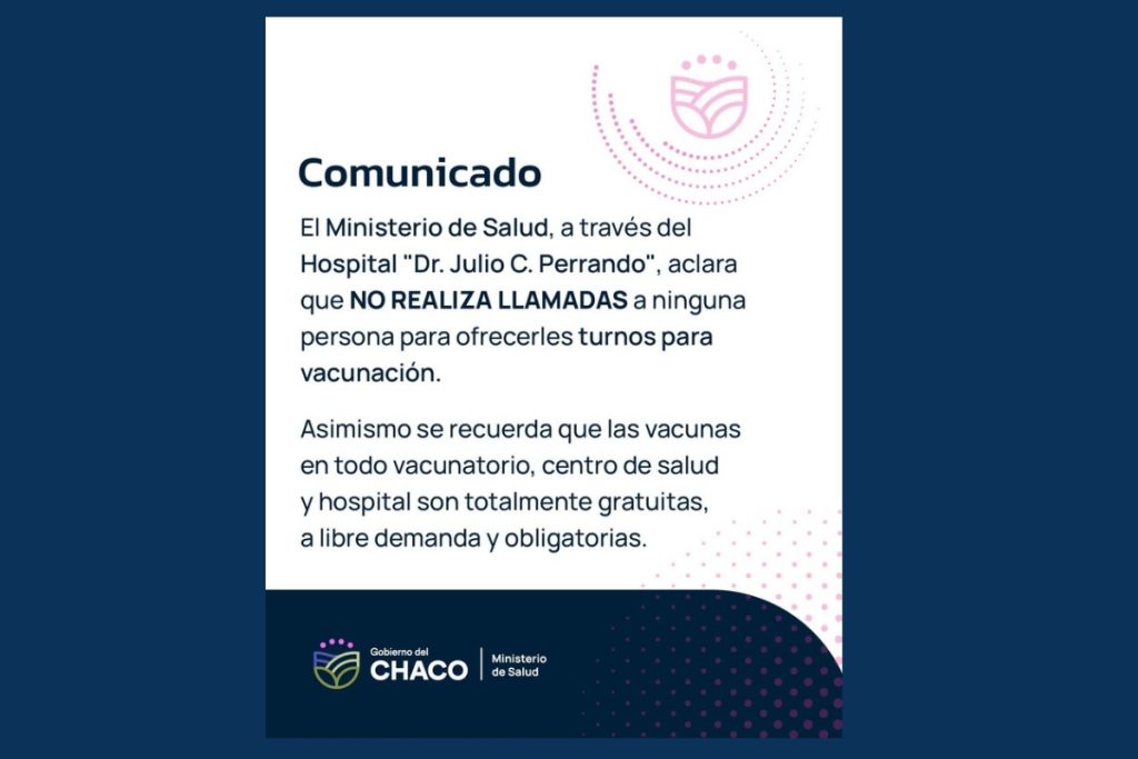 Salud alerta por estafas telefónicas con falsos turnos de vacunación Salud alerta por estafas telefónicas con falsos turnos de vacunación