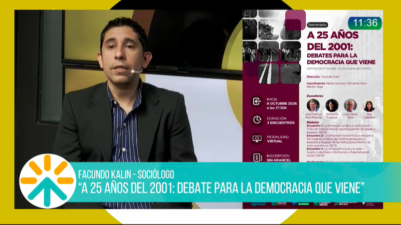 A 25 años del 2001, un seminario propone debatir sobre la democracia y los desafíos del futuro A 25 años del 2001, un seminario propone debatir sobre la democracia y los desafíos del futuro