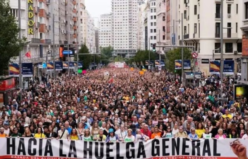 España: sindicatos convocan una huelga general de 24 horas por la crisis de la vivienda España: sindicatos convocan una huelga general de 24 horas por la crisis de la vivienda